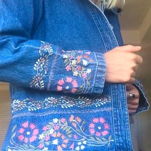 Vintage Embroidered Jean Jacket